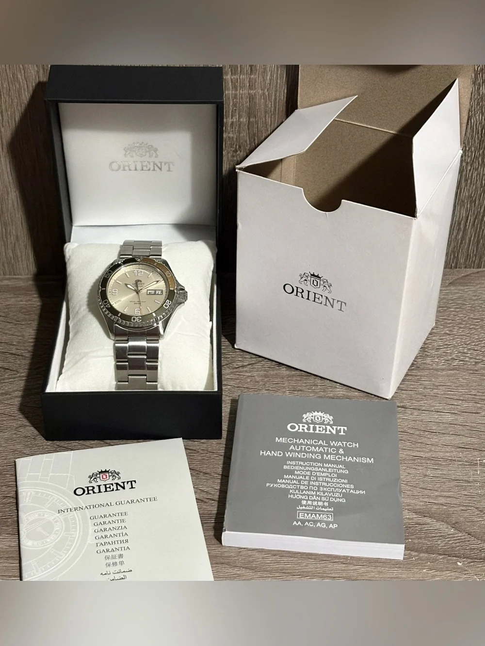 Orient Mako III Ivory Stainless Steel Men’s Watch
